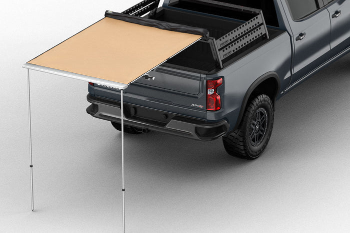 TUFF STUFF, TRUCK OR CAR AWNING, 4.5X6 FEET, POLY-COTTON RIPSTOP FABRIC, TAN